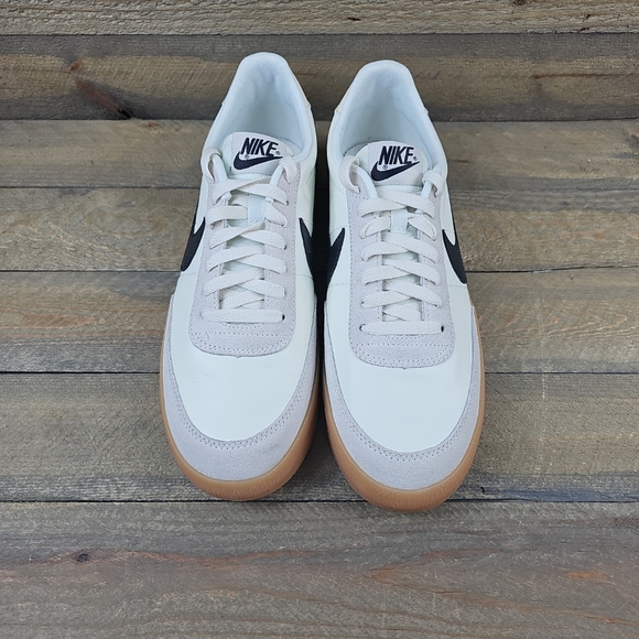 Nike Men's Killshot 2 Leather Shoes Sneakers Sail Oil Grey Gum Yellow NEW - Picture 4 of 10